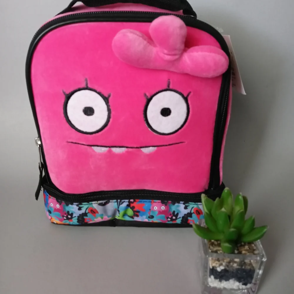 Ugly Dolls Insulated Lunch box Compartment Lunch Tote 2 Zippers New